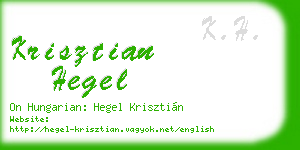 krisztian hegel business card